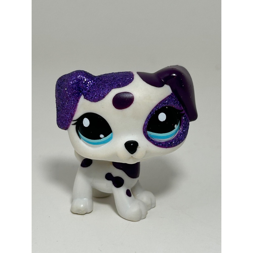 Littlest‎ Pet Shop LPS Authentic Used Glitter Dalmatian Dog #2136
